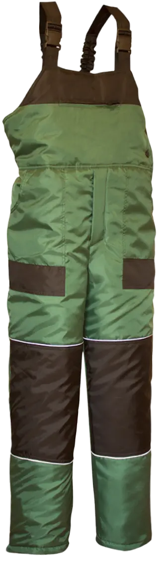 Утеплений напівкомбінезон з тканини Оксфорд зеленого кольору